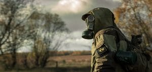 Prepper With Gas Mask