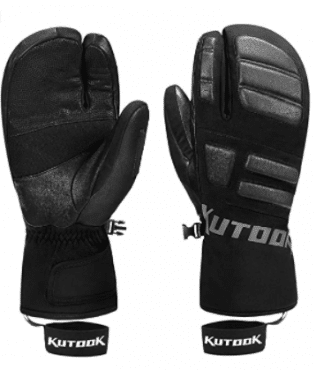 Kutook Ski Mittens Three Fingers