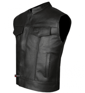 Soa Men'S Leather Vest Anarchy Motorcycle Biker Club